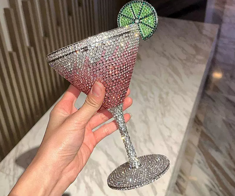 Fairy Cocktail Goblet Diamond-Encrusted with Rhinestones - Image 5