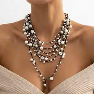Imitation Pearl Multi-Layered Ocean Necklace