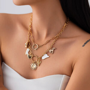Pendant Necklace Two Piece Set