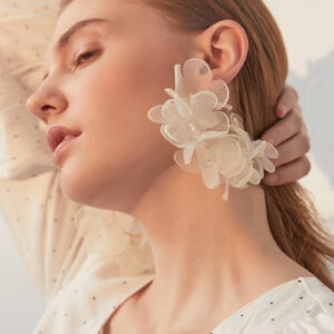 Mesh Flower Earrings