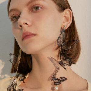 Butterfly Pendant Earring
