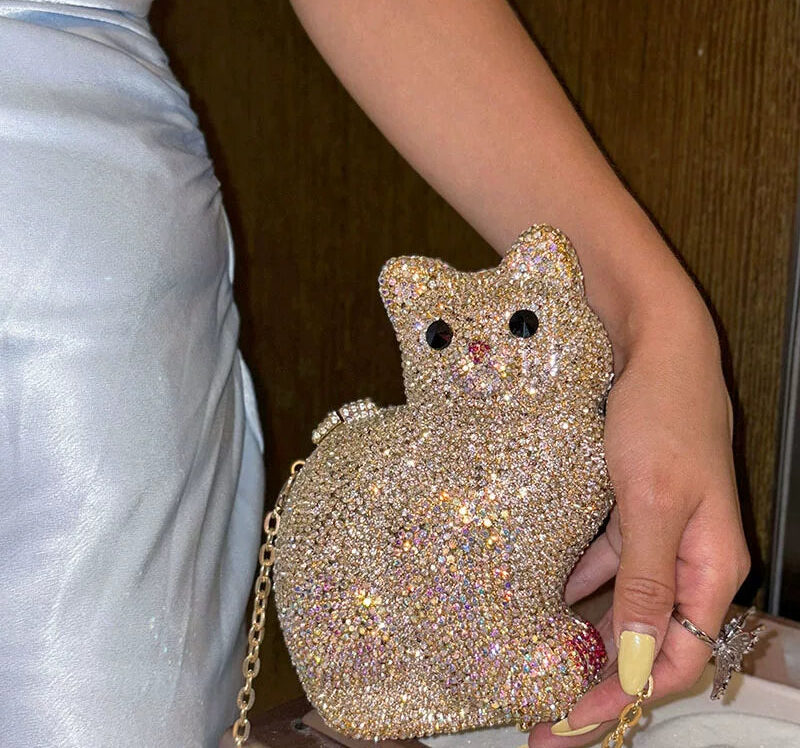 Custom Cartoon Kitten Jeweled Bag - Image 6