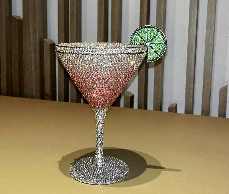 Fairy Cocktail Goblet Diamond-Encrusted with Rhinestones - Image 3